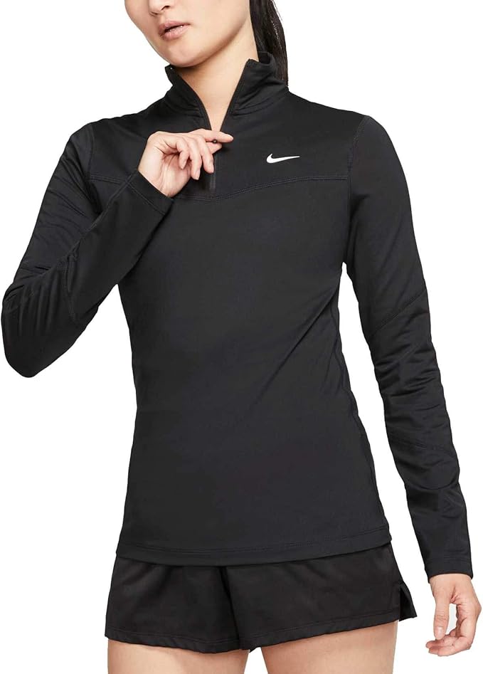 NIKE Women's Pro Warm Half Zip Long Sleeve Shirt : Amazon.co.uk: Sports & Outdoors