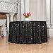 Poise3EHome 50 Inch Round Black Sequin Tablecloth for Party Cake Dessert Table Exhibition Events