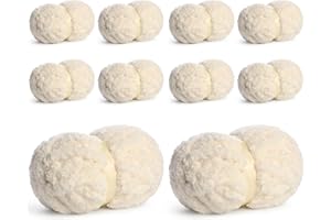 10 Pack Jumbo Chenille Yarn for Crocheting, #10 Super Bulky Baby Soft Yarn for Hand Knitting, 220 yds /70.5 oz Fluffy Chunky Knit Throw Blanket Yarn (Milky White)