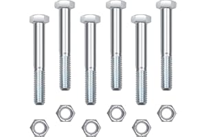 Grade 5 Shear Bolt Kit Compatible with Rotary Cutters & Bush Hog - 1/2x3.5 Nylock Nuts, 6 Pack (Lusperi)