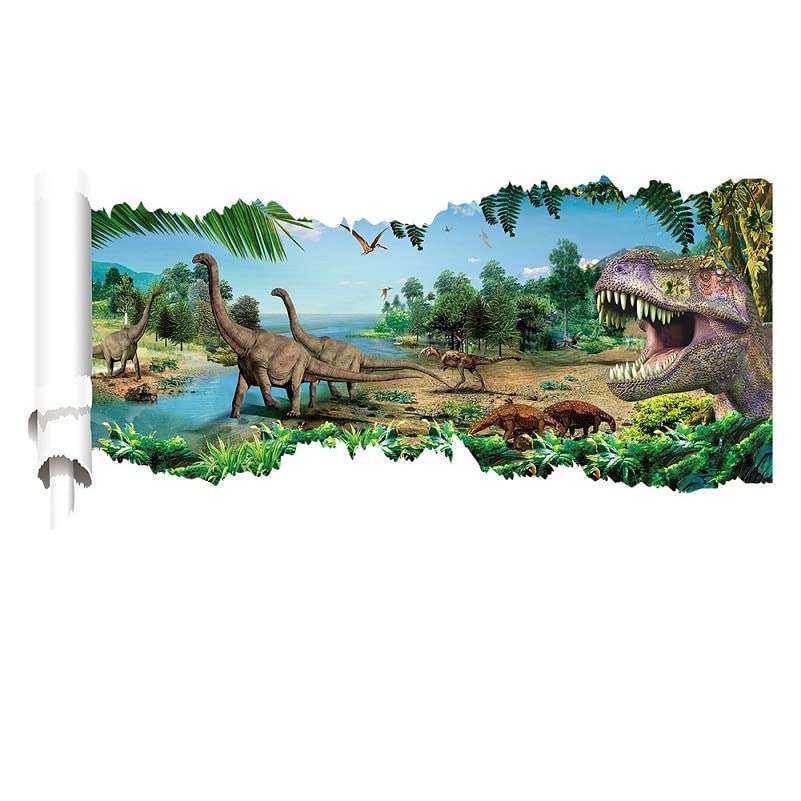Lichi 3D Yelling Dinosaur Mouth Wall Sticker Decal for Home Children Kid's Room Decoration