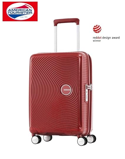 American Tourister Polypropylene Hardsided Suitcase (Blood Red, Medium)