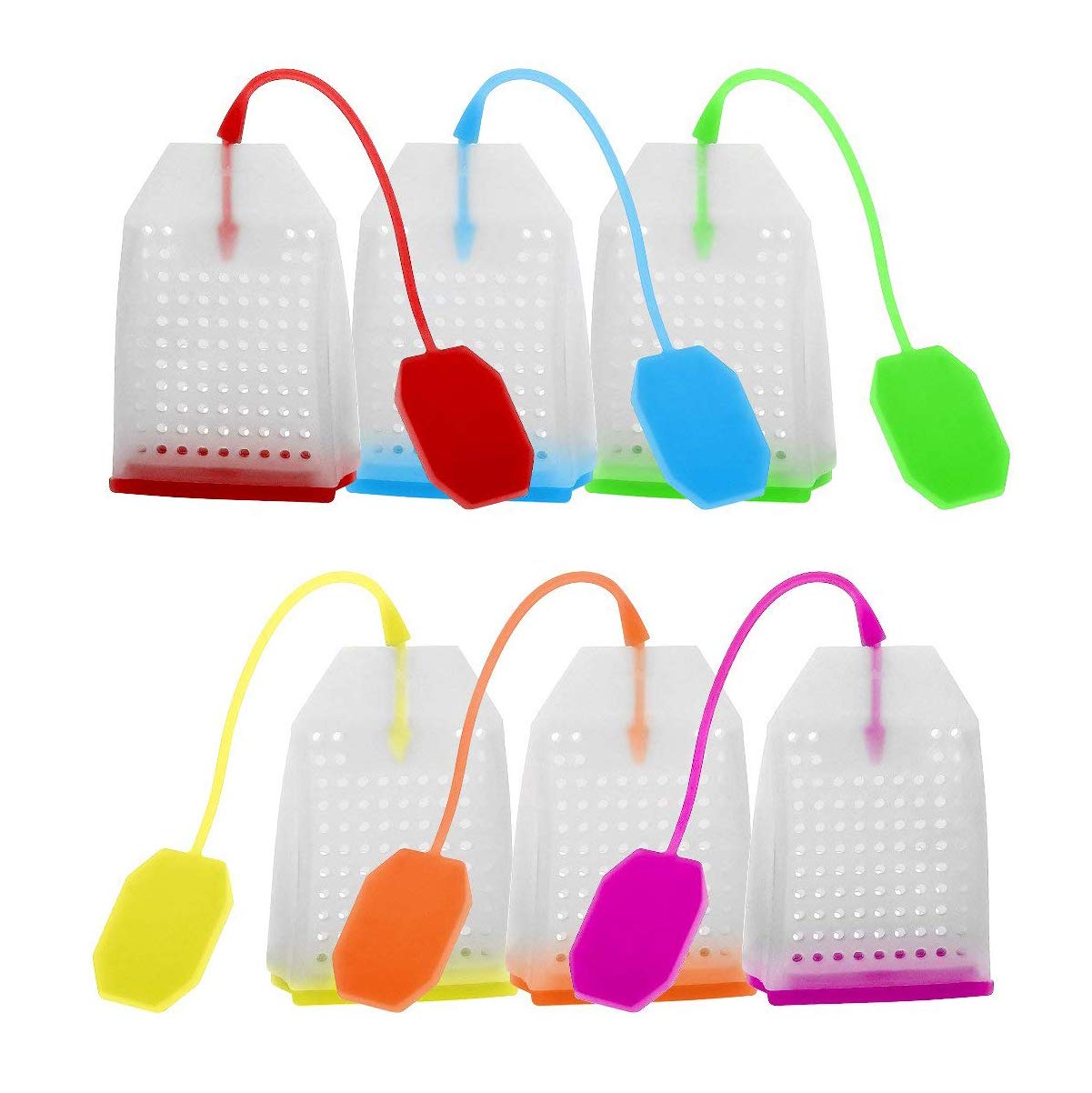 Xrten 6 x Reusable Silicone Tea Filter Bags