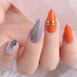 Gold Chains Nail Art Adhesive Stickers, 3D Metallic