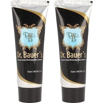 Dr. Bauers Cocos Whitening mint Zahnpasta 75ml, 2er Pack (2x 75ml) natürlich weiße Zähne, schonend aufhellen