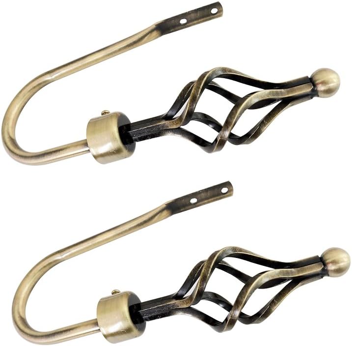 Amazon Com Imoden 1 Pair Long Spiral All Metal Curtain Holdbacks