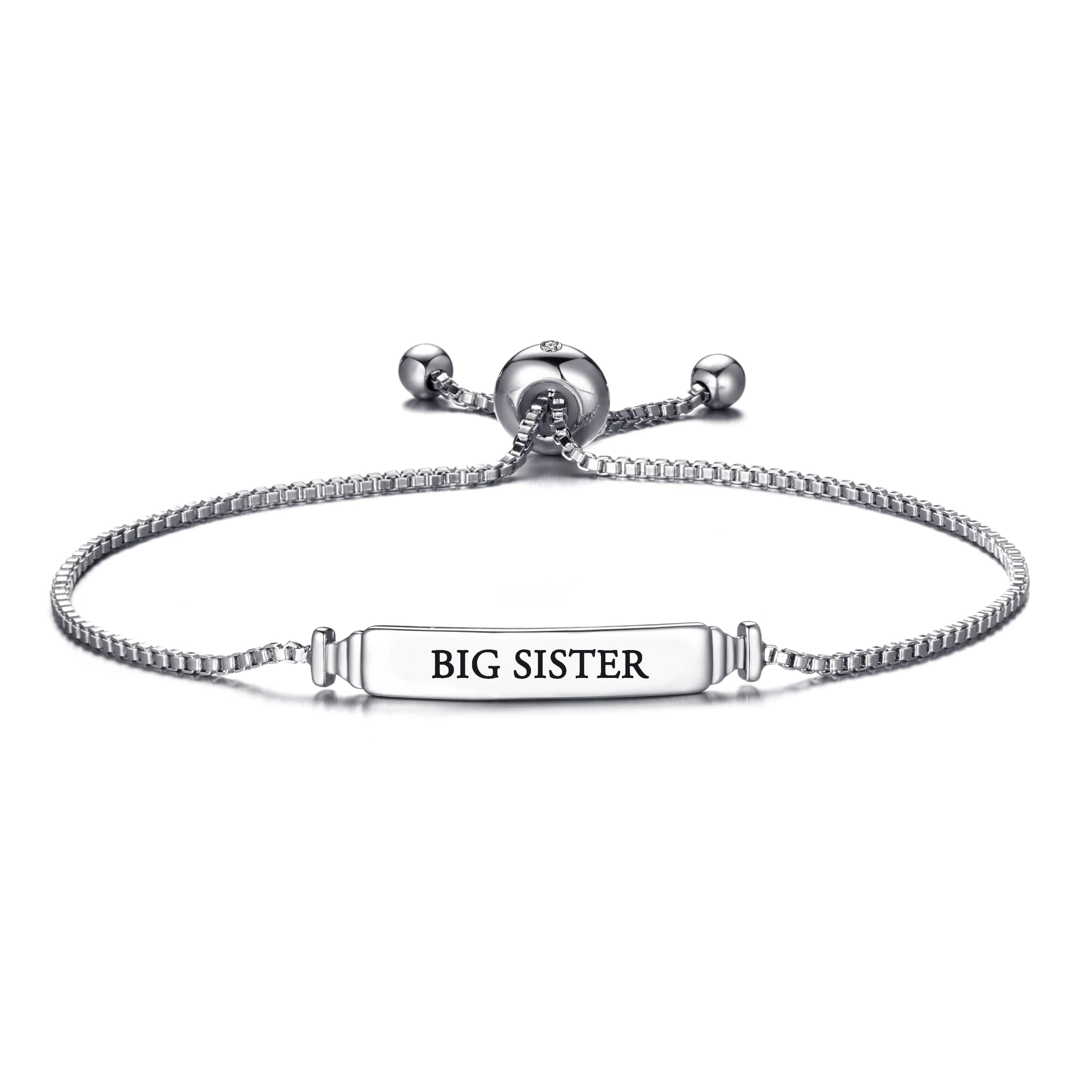Philip Jones Big Sister ID Friendship Slider Bracelet Created with Zircondia® Crystals