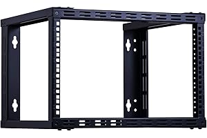 RackPath 6U Wall Mount Rack Open Frame 19in Server Equipment Rack Heavy Duty - 17in Depth