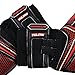 Renegade GK Vulcan Raze Goalie Gloves with Pro-Tek Finger Savers | 3.5+3mm Hyper Grip & 4mm Duratek | Black & Red Soccer Goalkeeper Gloves (Size 8, Youth-Adult, Flat Cut, Level 3)