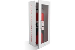 AVICENNA INNOVATIONS Ready-to-Deploy Fire Extinguisher Cabinet | Heavy-Duty Steel Wall Mount Box | for 5-10 lb Extinguishers | Includes Signage, Seals & Tags | No Extra Purchases Required (9"D x 13"W x 27"H, 13 Lbs)