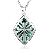 YEESIA Cross Necklace for Women 925 Sterling Silver Abalone/Opal Shell Cross Pendant Necklace Religious Birthday Christmas Jewelry Gifts for Her