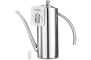 Stainless Oil Bottle, KSENDALO 24oz Drip Free Olive Oil Dispenser Bottle, Everyday-use Stainless Oil Can Raise Up Your Cookin