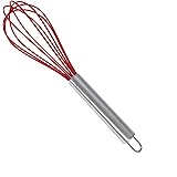 KUFUNG Kitchen Silicone Whisk, Balloon Mini Wire Whisk, Stainless Steel & Silicone Non-Stick Coating Hand Egg Mixer, for Blen