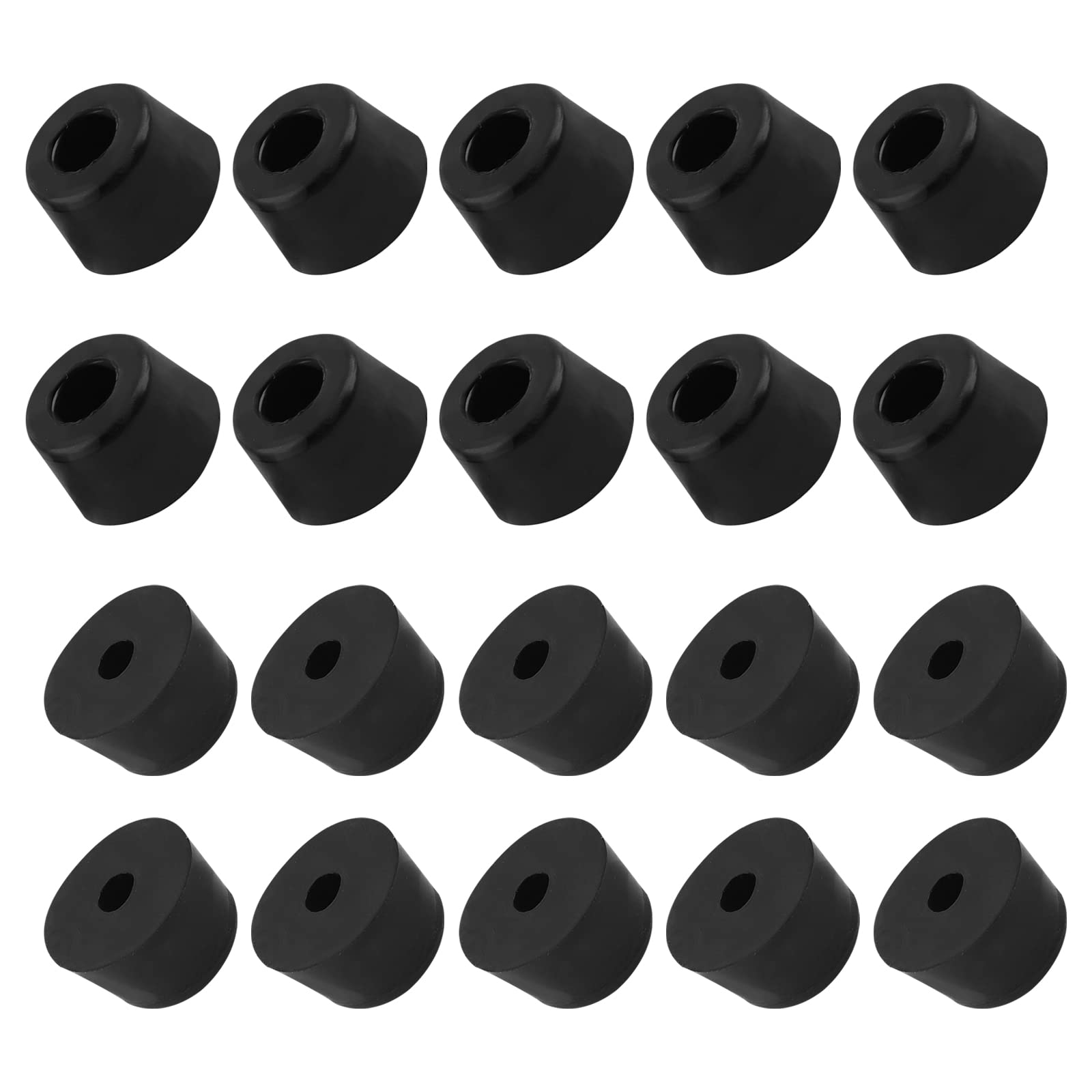 METALLIXITY Rubber Bumper Feet (16x10mm/0.63"x0.39") 34Pcs, Round Leg Pads Floor Protectors - for Home Tables Chairs Cutting Board, Black