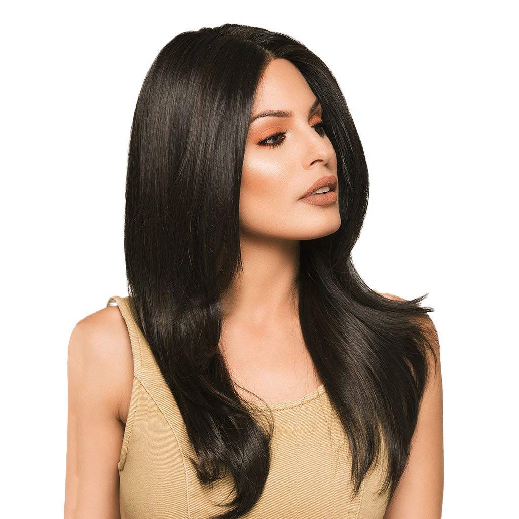 Sublime Beautiful Real Natural Hair Extensions And Wigs Straight Hair Wig for Women's and Girls-Black