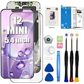 EFAITHFIX for iPhone 12 Mini Screen Replacement LCD | 5.4 inch FHD LCD assembly, 3D Touch display. Repair tools kit, waterproof adhesive. For A2176,A2398,A2399,A2400.