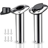 2 Pcs Fishing Rod Holder 15 Degree Flush Mount Rod