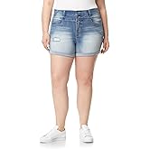 WallFlower Jeans Sassy Denim Shorts for Women High-Rise Insta Soft Juniors (Standard and Plus), Sizes 0 to 24