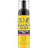 got2b Curled Flexible Curl Foam, Curl Mousse for Wavy &amp; Curly Hair | Frizz control and heat protection, Lightweight formula with aloe vera, Vitamin E, Defines curls and waves