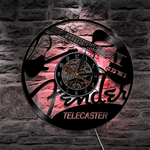 LED Wall Lights, Night Light, Wall Lamp, Music Theme Decorative LED Wall Lamp With Clock Color Changing Remote Controller Modern Home Decoration Make From Vinyl