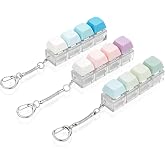 3 Pack Keyboard Fidget Toy, Keyboard Clicker Fidget Keycap Keychain, Stress Relief Toys Gifts for Adults - Helps Stay Focused and Ease Anxiety at Work or Travel