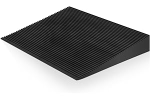 Kritkin Lightweight Foam Threshold Ramp for Wheelchairs, Walking, Scooter, Driveway Curb Handicap Ramp with Non-Slip Surface for Doorways Home Bathroom (Black,36" l X 24" w X 4" h)