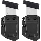 2-Pack Universal Mag Carrier IWB/OWB Magazine Holster Fit 9mm/.40 Single Stack Magazines