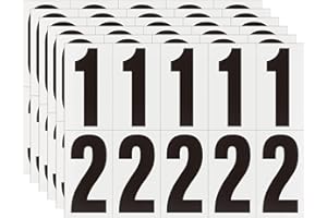 OLADOT 4 Inch Adhesive Numbers for Mailbox, House Numbers, Reflective Number Sticker, Mailbox Decals, Address Number, Trash Cans Decal, for Outside (60 PCS)