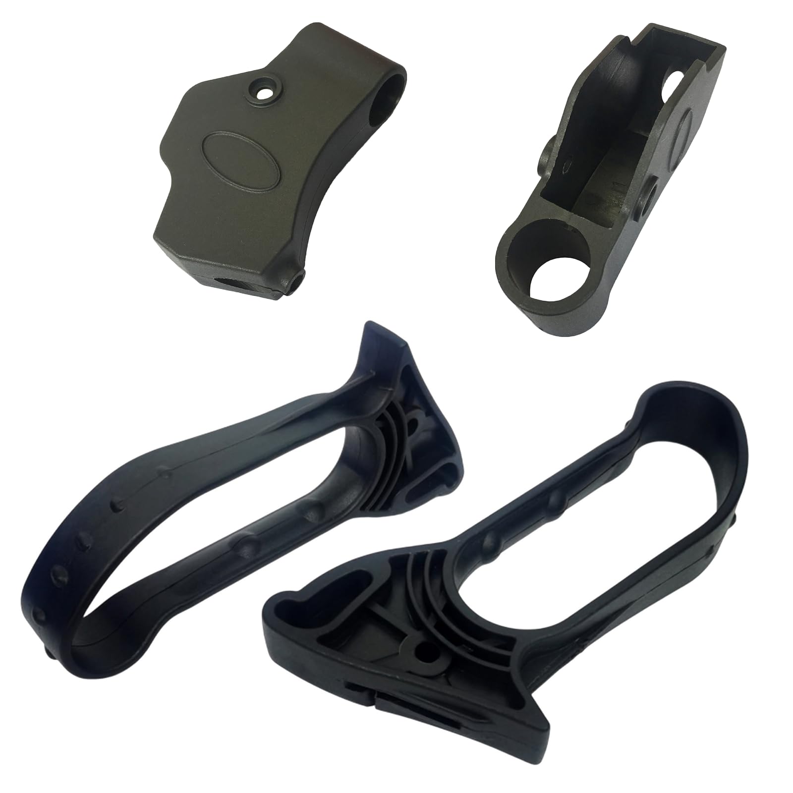 Photo 1 of 2 Set Rollator Walker Hand Brake Assembly Replacement Handles, No Brake Cable - for 4-Wheel & 3-Wheel Rollators with Seats for Seniors, and for Elderly Shopping Carts & Wheelchairs