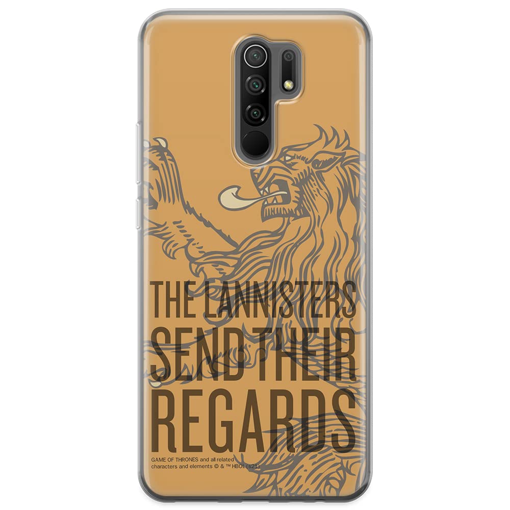 ERT GROUP mobile phone case for Xiaomi REDMI 9 original and officially Licensed Game of Thrones pattern 014 optimally adapted to the shape of the mobile phone, case made of TPU