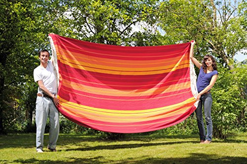 AMAZONAS XXXL Supersize Hängematte Gigante Lava handgefertigt in Brasilien 300cm x 200cm bis 280kg in Lavafarben – Bild 5