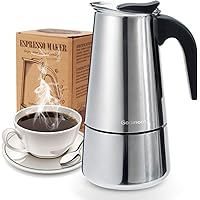 Stovetop Espresso Maker, Moka Pot, Godmorn Italian Coffee Maker 450ml/15oz/9 cup (espresso cup=50m), Classic Cafe Percolator 