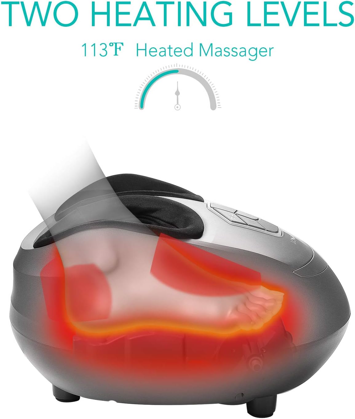 Naipo Foot Massager Machine Shiatsu Electric Feet Massager with Heat,Deep Kneading,Air Compression for Foot Plantar Fasciitis, Pain Relief, Circulation Fits Feet up to Men Size 12.5: Health & Personal Care