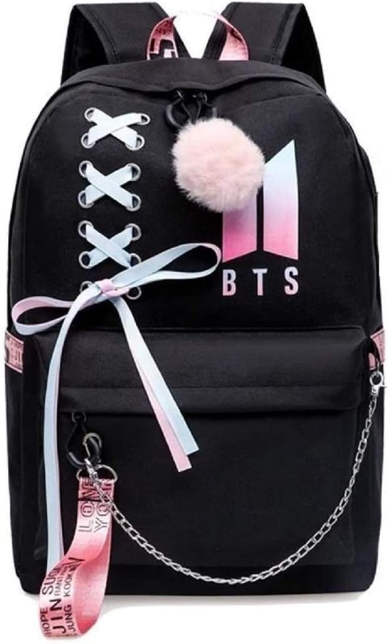 JUSTGOGO Korean KPOP BTS Bangtan Boys Backpack Daypack Laptop Bag School Bag Mochila Bookbag