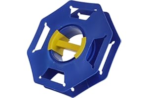 Kisangel Portable Blue Cable Spool Cord Holder Power Cord Reel Manual Wire Winder for Camping and Motorhome