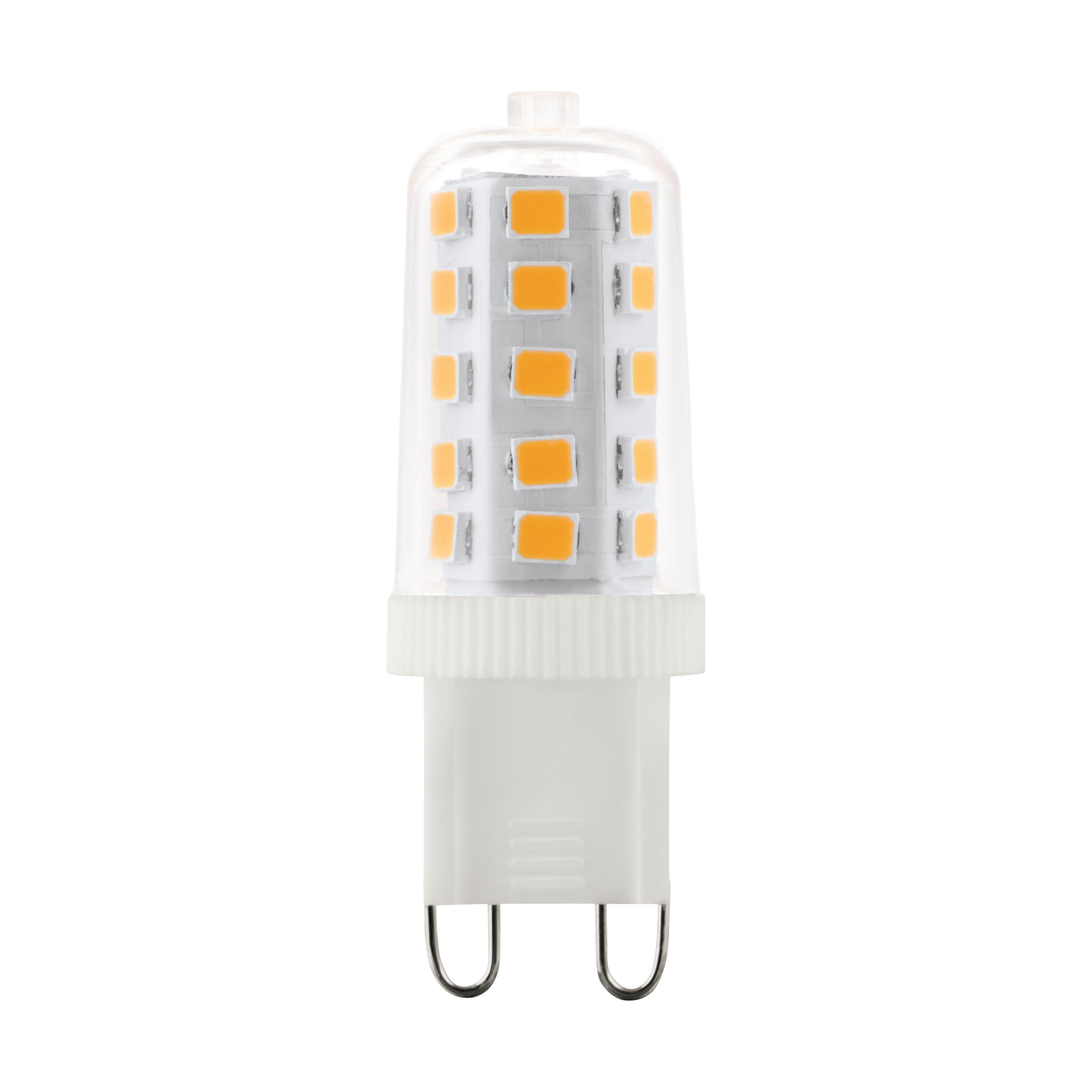 Eglo G9 LED Corn Light Bulbs 2-pin Push-fit Capsule lamp, 3 watt (Equivalent to 30 watt), 320 Lumen, Neutral White Glow, 4000 Kelvin, Ø 0.6"