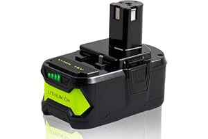 TenHutt 【Upgrade 6.0Ah Lithium Replacement Battery for Ryobi 18V ONE+ Cordless Power Tool Compatible with P102 P103 P104 P105 P107 P108 Lithium Battery