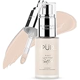 PÜR MINERALS 4-in-1 Love Your Selfie Foundation & Concealer - Longwear Full Coverage Liquid Makeup Foundation with Hydrating Blend for Refined-Looking, Natural Beauty Glow, Skin Texture & Tone