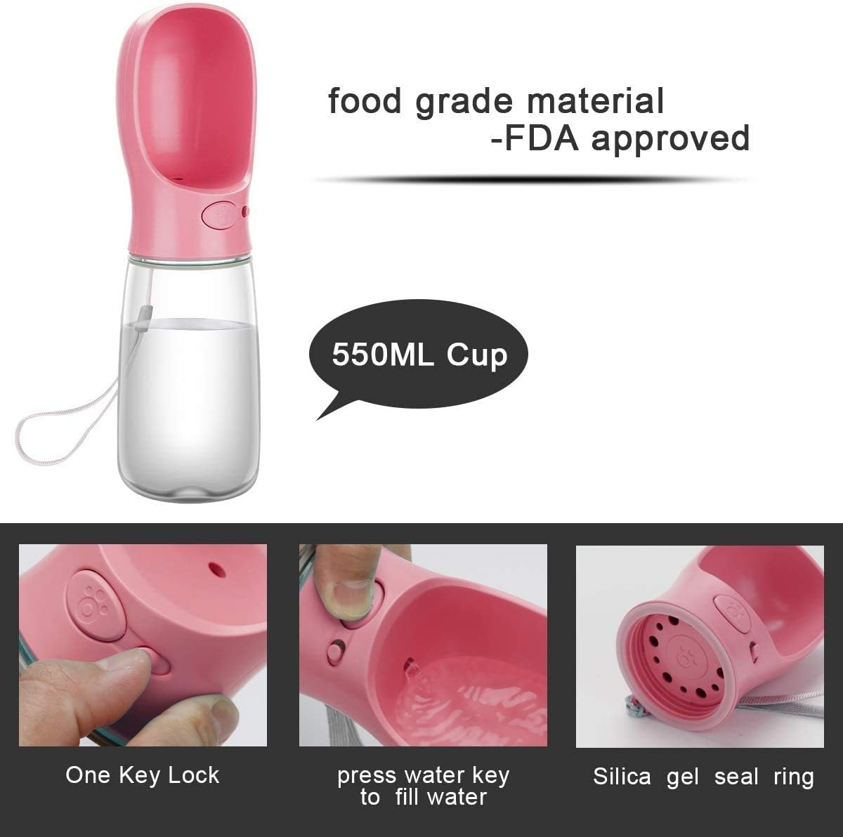 COTOP Portable Dog Water Bottle 350/550ml - Image 4