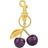 Santiccipa Cherry keychain,women's cute bag charms for purse and handbag accessoriesn,Christmas gift.