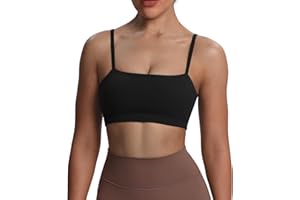 Aoxjox Women's Workout Bandeau Bras Training Fitness Running Yoga Crop Tank