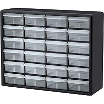 Hushee Lot De 8 Boîtes De Rangement Vis Avec Couvercles – 4 Compartiments – 31 X 10,4 X 6,3 Cm – Bleu