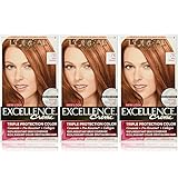 L'Oreal Paris Excellence Creme Hair Color, 7R Red Penny (Pack of 3)