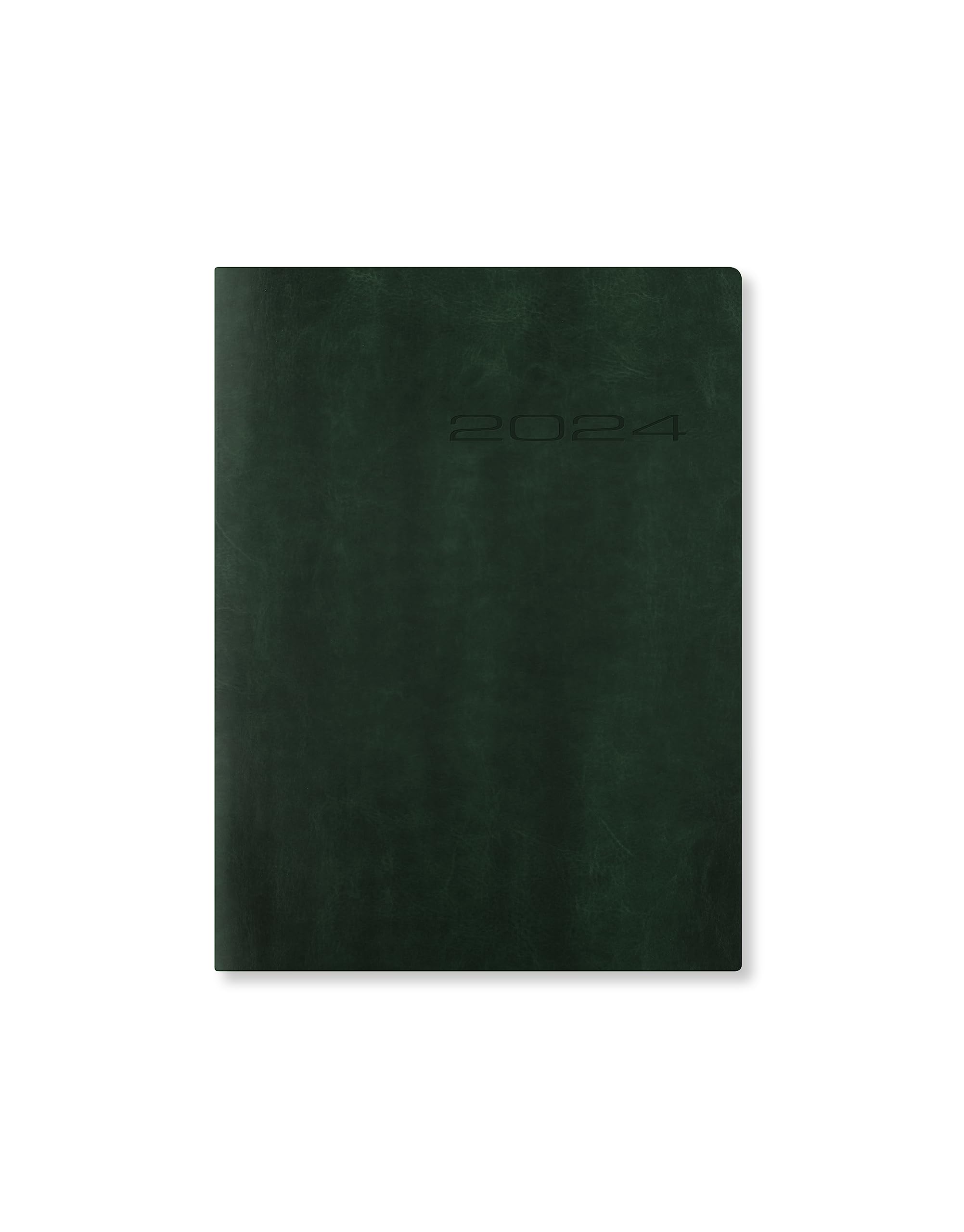 Letts Lecassa 2024 A6+ day to a page with appointments diary - British Racing Green