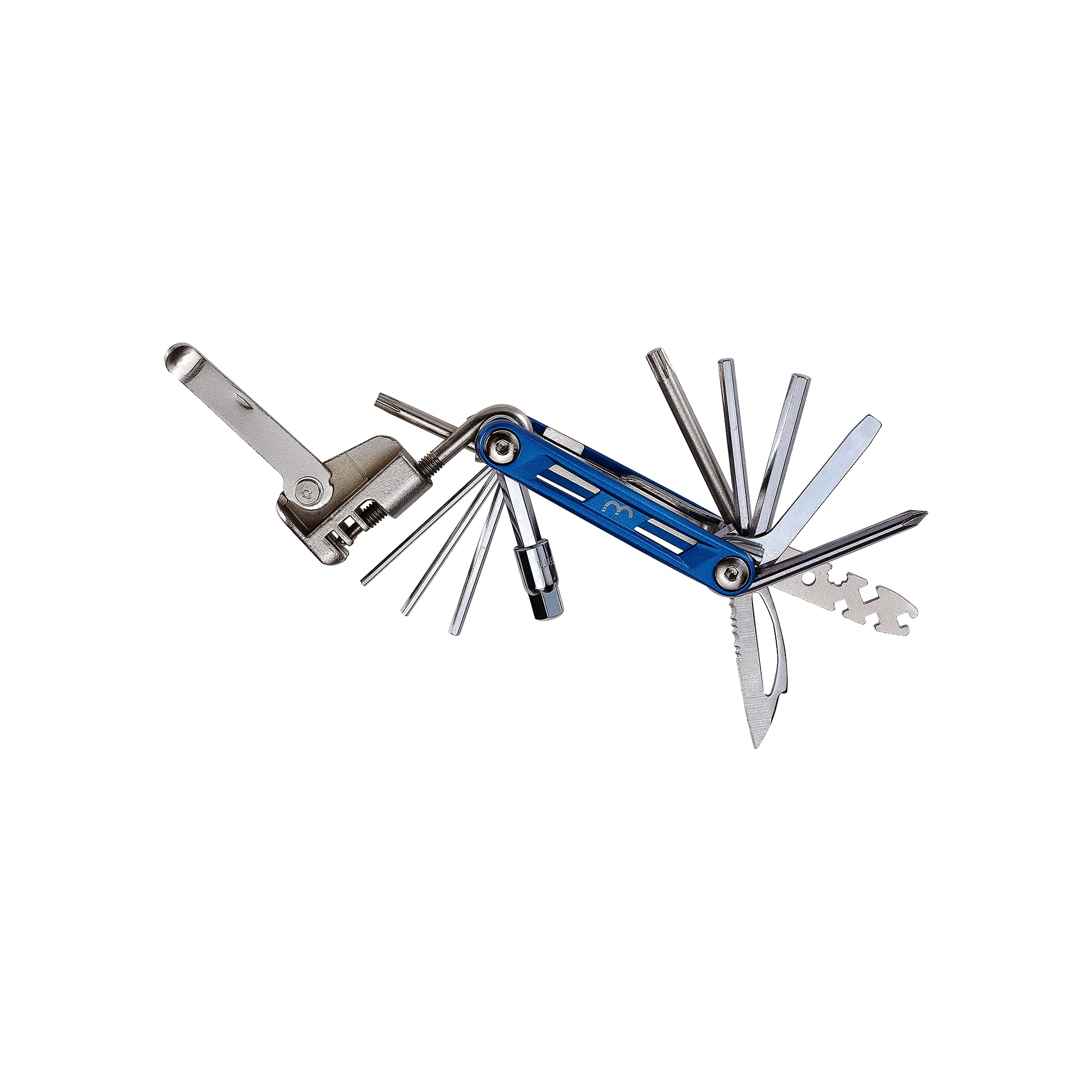 BBB Cycling Prime Fold Extra-Large Folding Multi-Tool for Bikes, Blue-Extra Large