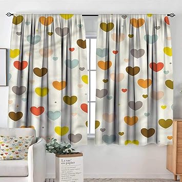 Amazon Com Sanring Kids Kids Decor Curtain Cute Hearts Playroom