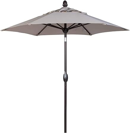 Amazon Com Sorara 7 5ft Patio Umbrella Outdoor Umbrella Patio Market Table Umbrella With Push Button Tilt Crank Umbrella Cover For Garden Lawn Deck Backyard Pool Beige Garden