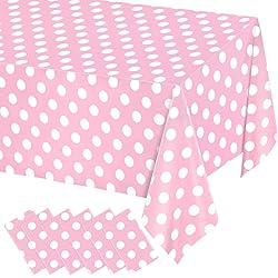 WNINK 6 Pack Light Pink and White Polka Dot