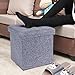 WoneNice Folding Storage Ottoman Cube Foot Rest Stool Seat- 15