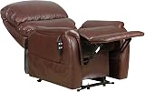Morris Living Montreal Dual Motor Riser Recliner Chestnut Leather Chair view 6